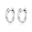 Genuine Sterling Silver Hoop Earrings - Elegant Rose Gold Color - Women's Fashion jewelry SCE808