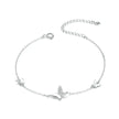 Sterling Silver Butterfly Charm Bracelet – Adjustable