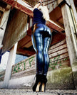 High-Waisted Shine: Sleek PU Leather Leggings