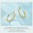 14K White Gold Plated 925 Sterling Silver Hoop Earrings | Hypoallergenic 24mm Hoops