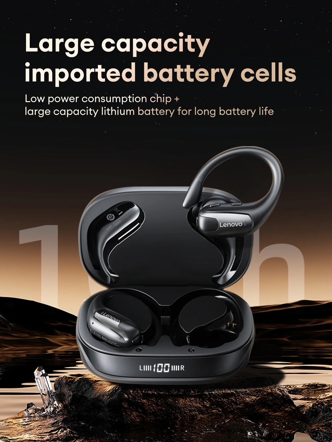Lenovo EA305 OWS Wireless Bluetooth V5.4 Earphones Long Endurance Headphones Waterproof Sport Earphones LP75 Gaming Earbuds