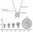 Radiant 1ct Moissanite Sterling Silver Pendant Necklace