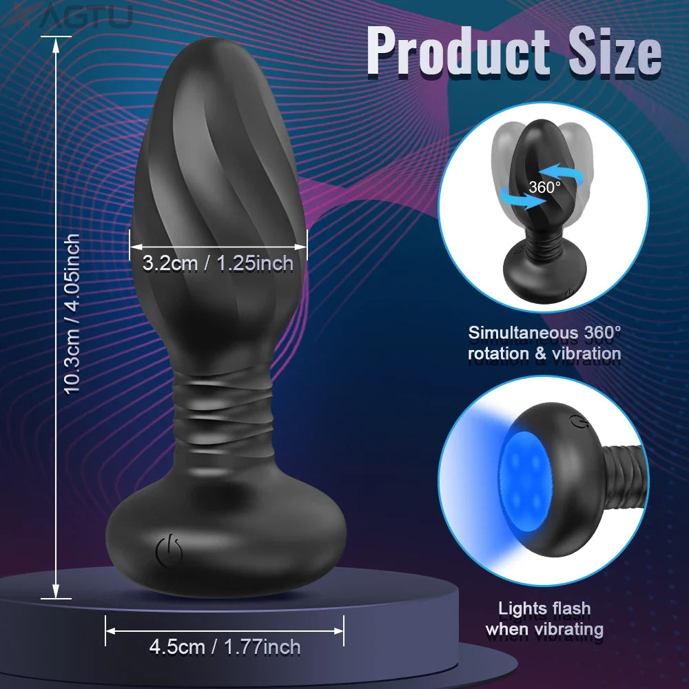 APP-Controlled Rotating LED Butt Plug