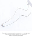 Soar with Style: Blue Zircon Korean Style Sterling Silver Butterfly Necklace