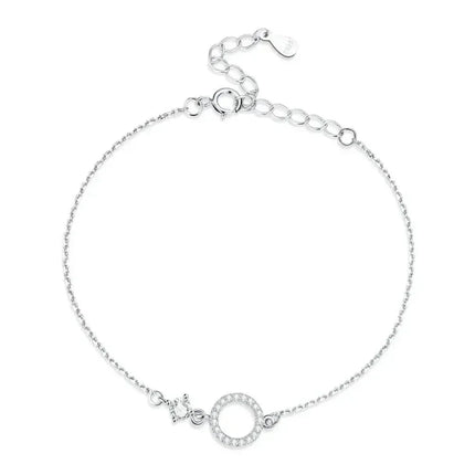 925 Sterling Silver Ring Chain Bracelet