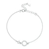 925 Sterling Silver Ring Chain Bracelet