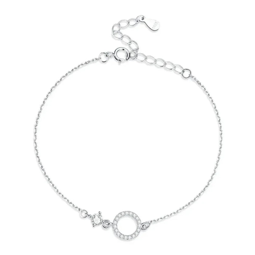 925 Sterling Silver Ring Chain Bracelet