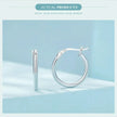 14K White Gold Plated 925 Sterling Silver Hoop Earrings | Hypoallergenic 24mm Hoops
