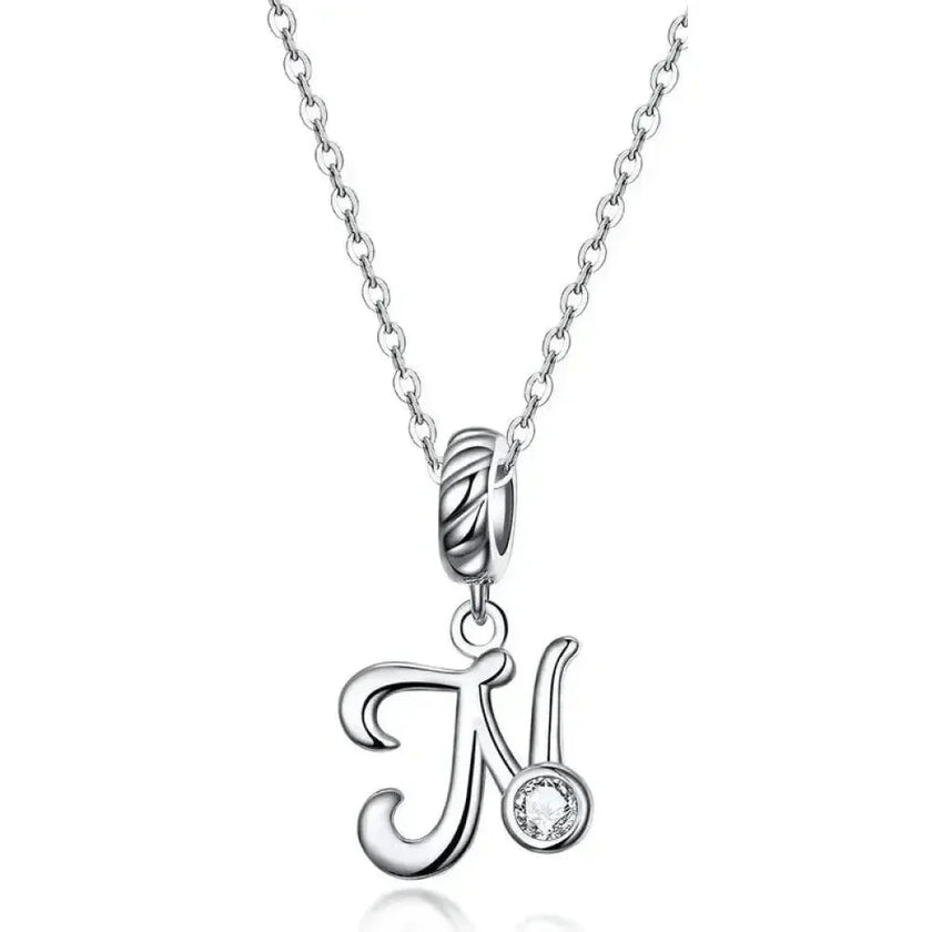 Classic 925 Sterling Silver Initial Necklace