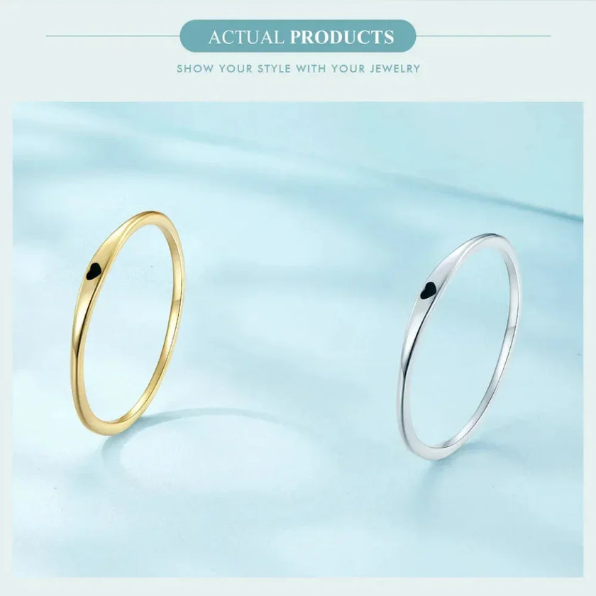 925 Sterling Silver Heart Wedding Band - Symbol Of Love, Stackable Promise Ring In 2 Colors (Size 5-10)