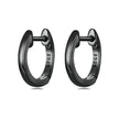 Genuine Sterling Silver Hoop Earrings - Elegant Rose Gold Color - Women's Fashion jewelry SCE808