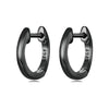 Genuine Sterling Silver Hoop Earrings - Elegant Rose Gold Color - Women's Fashion jewelry SCE808