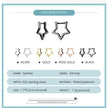 925 Sterling Silver Starlike Earrings - Minimalist Star Shape Ear Buckle for Women - Fashion jewelry SCE1136