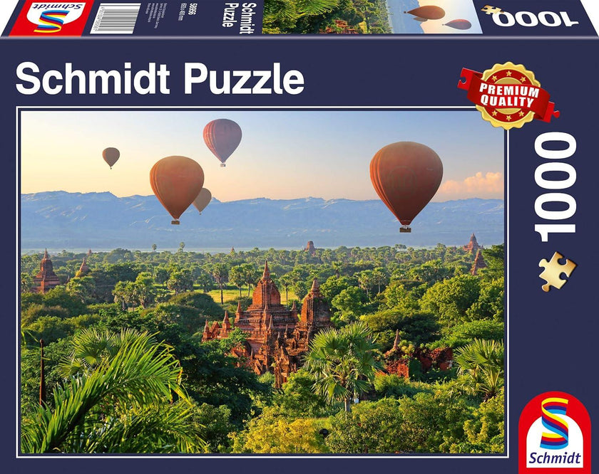 Schmidt Spiele - Puzzle - Montgolfières, Mandalay, Myanmar (Puzzle 1000 pièces)