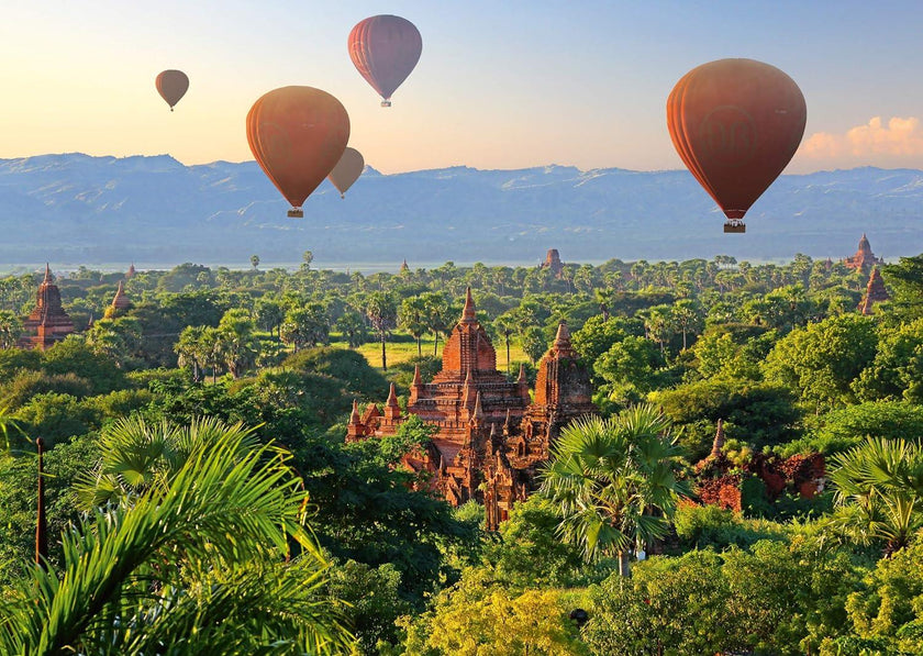 Schmidt Spiele - Puzzle - Montgolfières, Mandalay, Myanmar (Puzzle 1000 pièces)