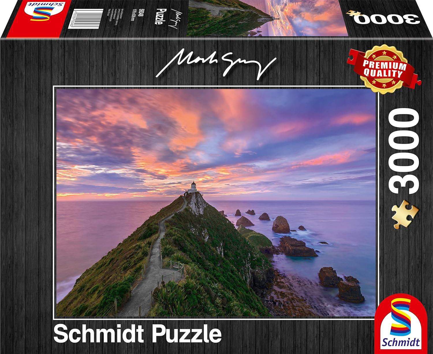 Schmidt Spiele - Puzzle - Nugget Point Lighthouse, New Zealand - Mark Gray (3000-Piece Puzzle)