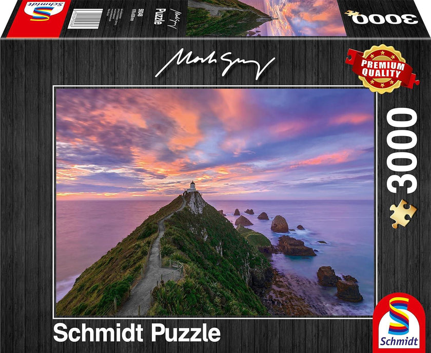 Schmidt Spiele - Puzzle - Nugget Point Lighthouse, New Zealand - Mark Gray (3000-Piece Puzzle)