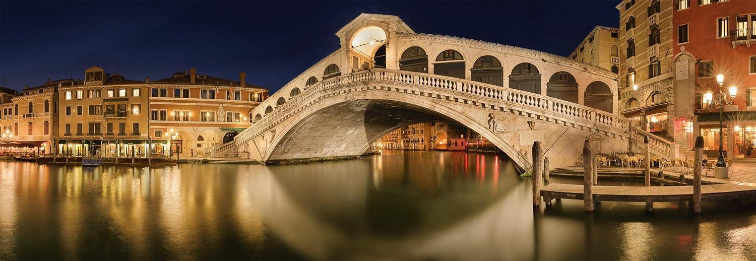 Schmidt Spiele - Puzzle - Panorama - Rialto Bridge, Venice - Manfred Voss (1000-Piece Puzzle)