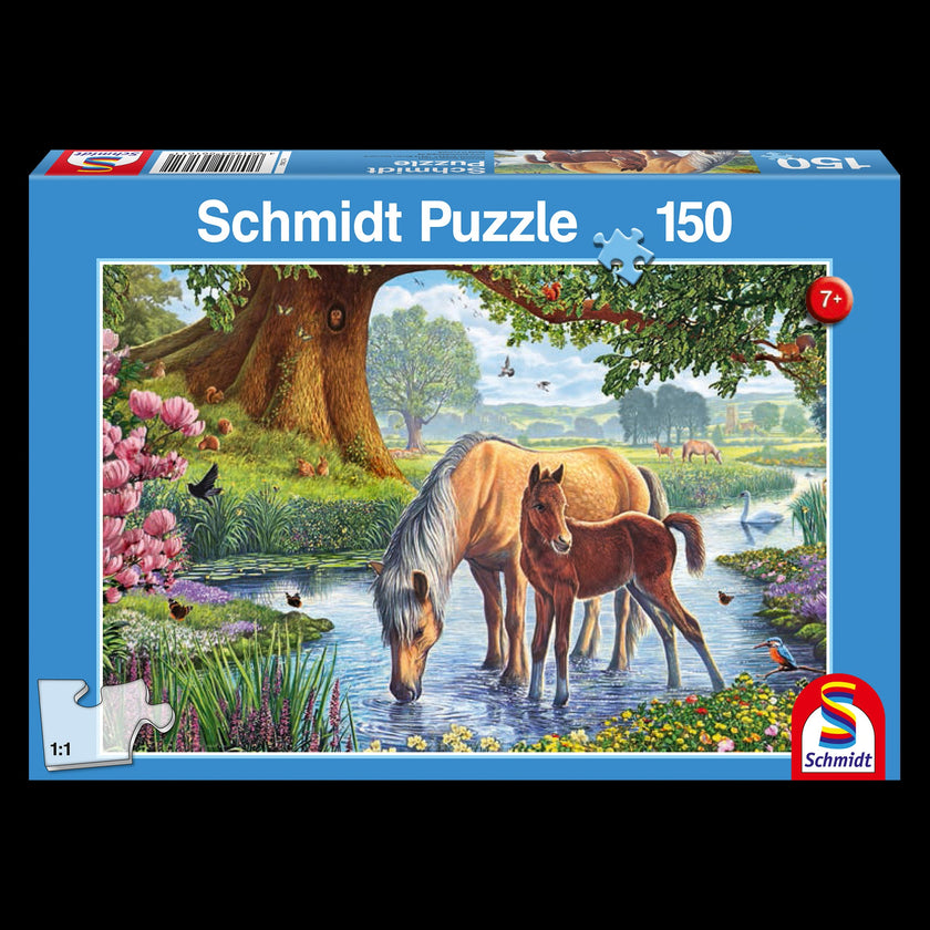 Schmidt Spiele - Puzzle - Pz150 - Horses By The Stream