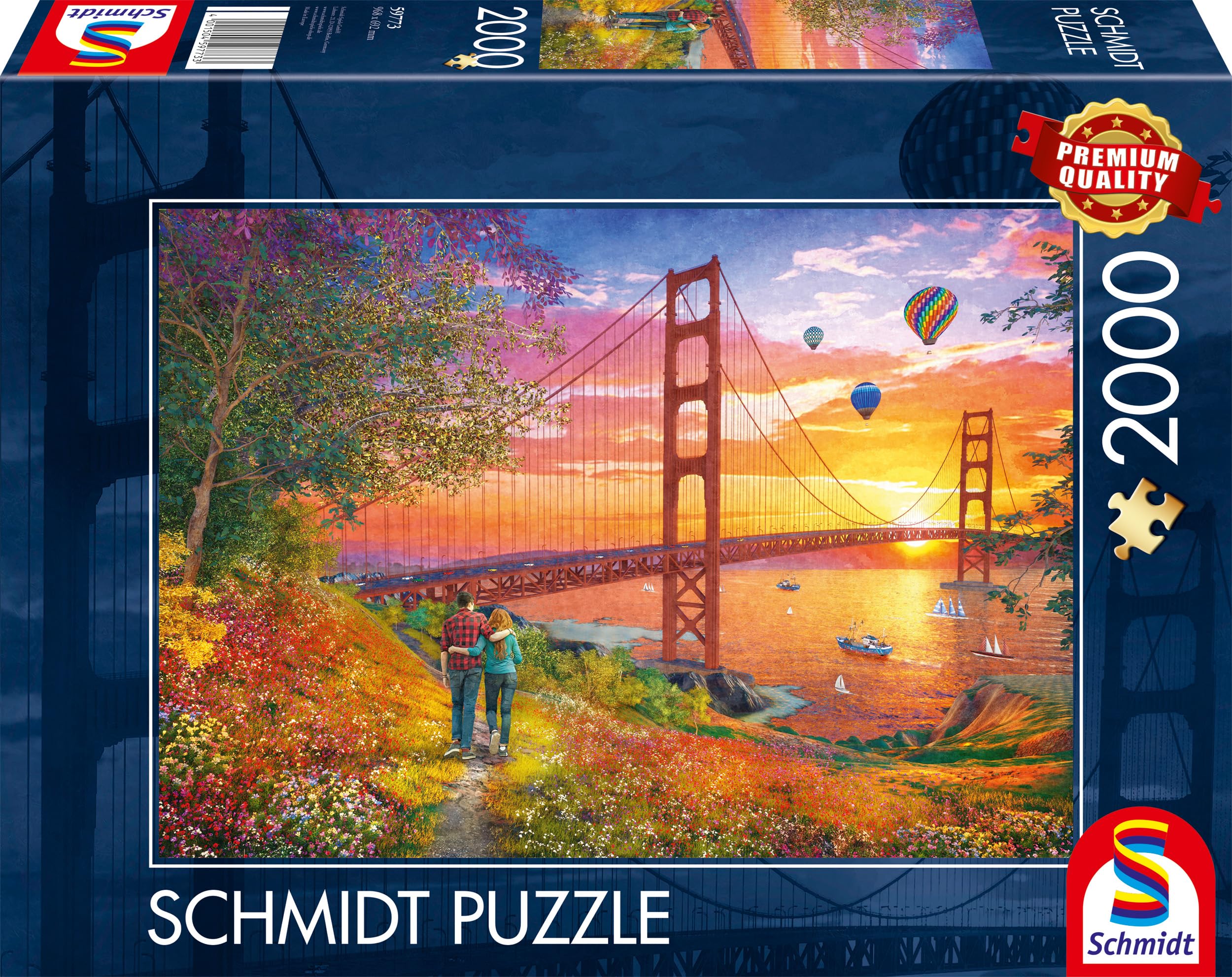 Schmidt Spiele - Casse-tête - Pz2000 - Le Pont du Golden Gate