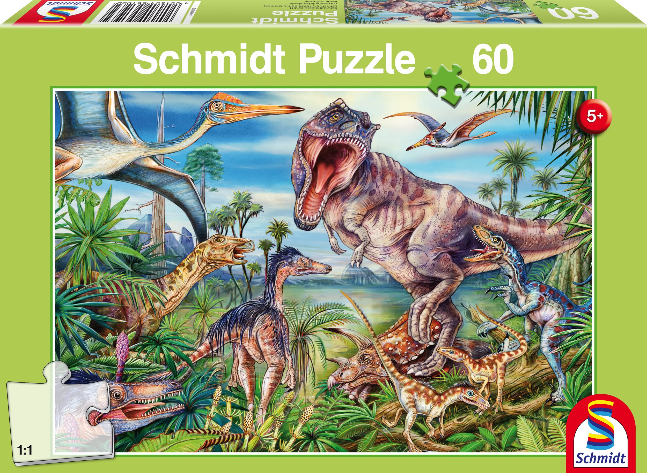 Schmidt Spiele - Puzzle - Pz60 - Among The Dinosaurs