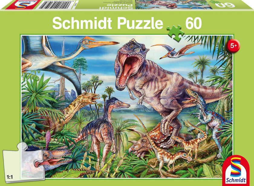 Schmidt Spiele - Puzzle - Pz60 - Among The Dinosaurs