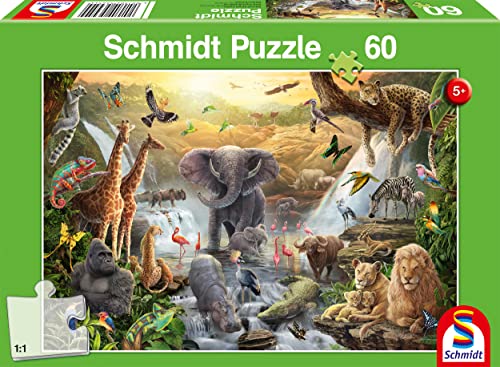 Schmidt Spiele - Puzzle - Pz60 - Animaux en Afrique