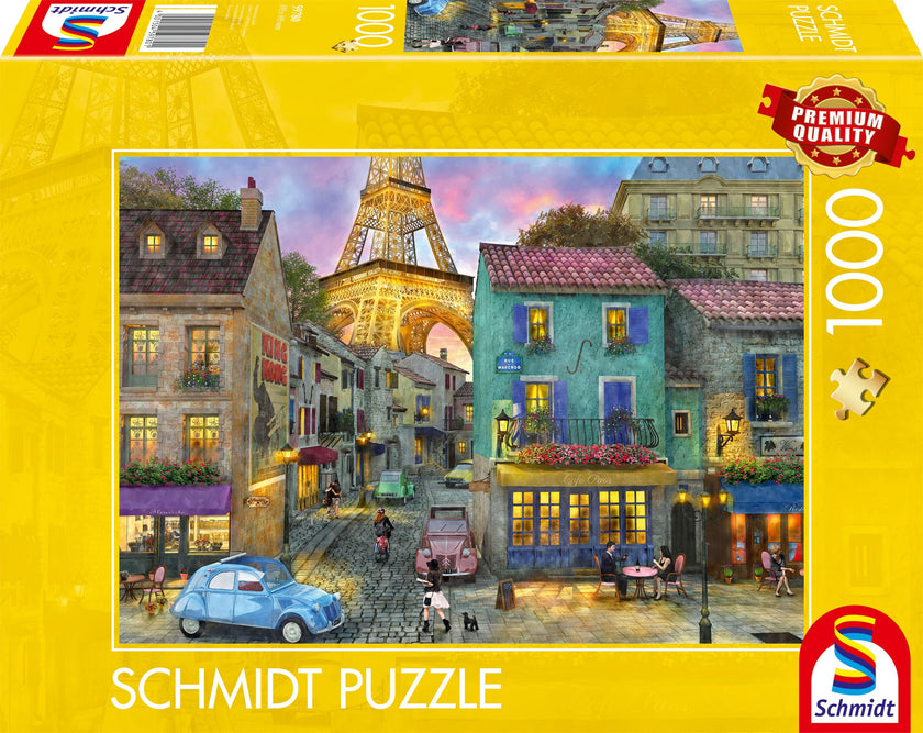 Schmidt Spiele - Puzzle - Rues de Paris (Puzzle 1000 pièces)