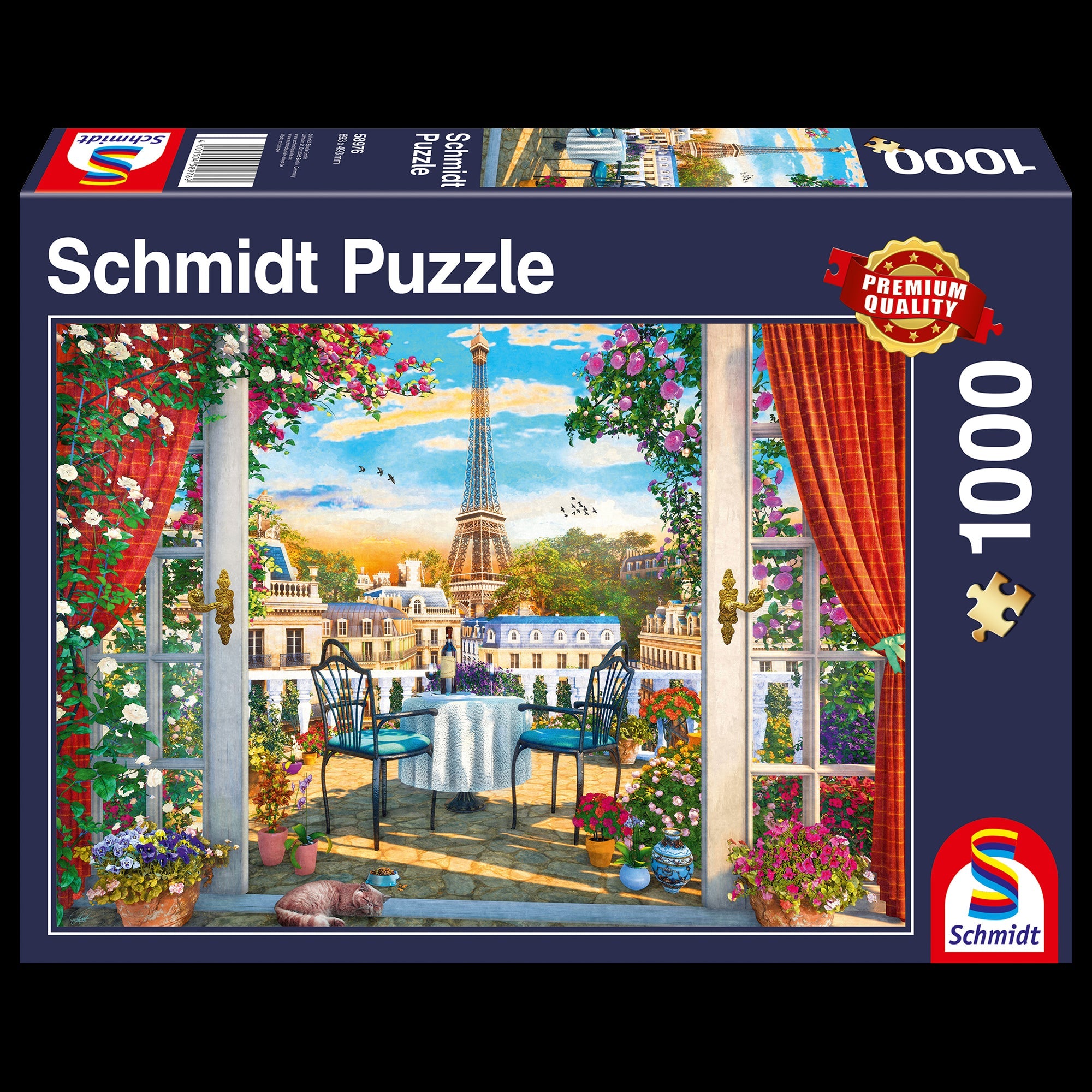 Schmidt Spiele - Puzzle - Terrasse à Paris (Puzzle de 1000 pièces)