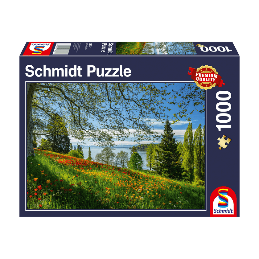 Schmidt Spiele - Puzzle - Tulipes en fleurs, Île de Mainau (Puzzle 1000 pièces)