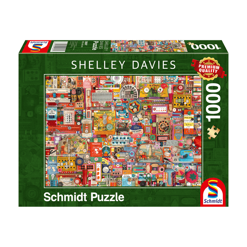 Schmidt Spiele - Puzzle - Vintage Craft Supplies - Shelley Davies (1000-Piece Puzzle)