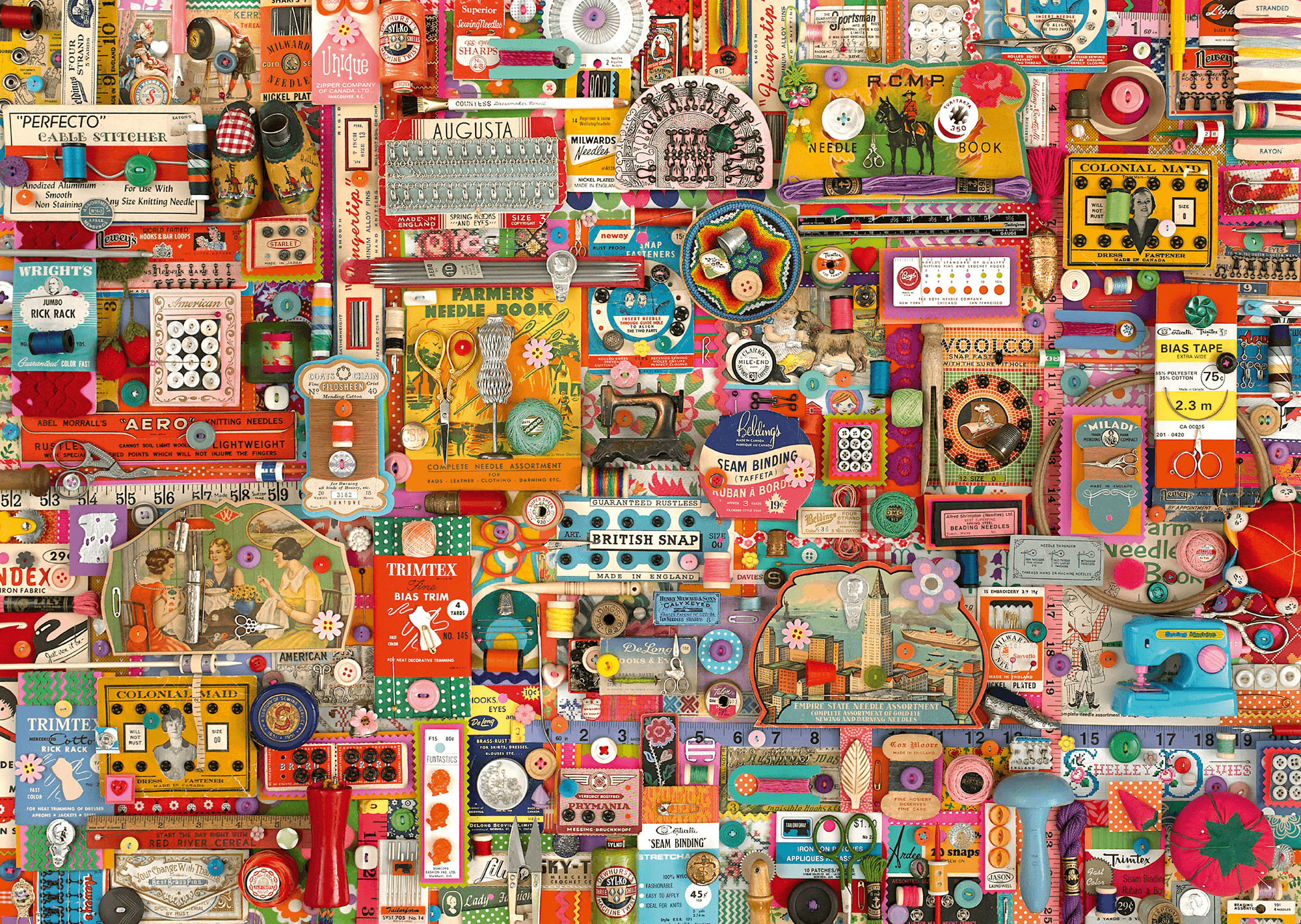 Schmidt Spiele - Puzzle - Vintage Craft Supplies - Shelley Davies (1000-Piece Puzzle)