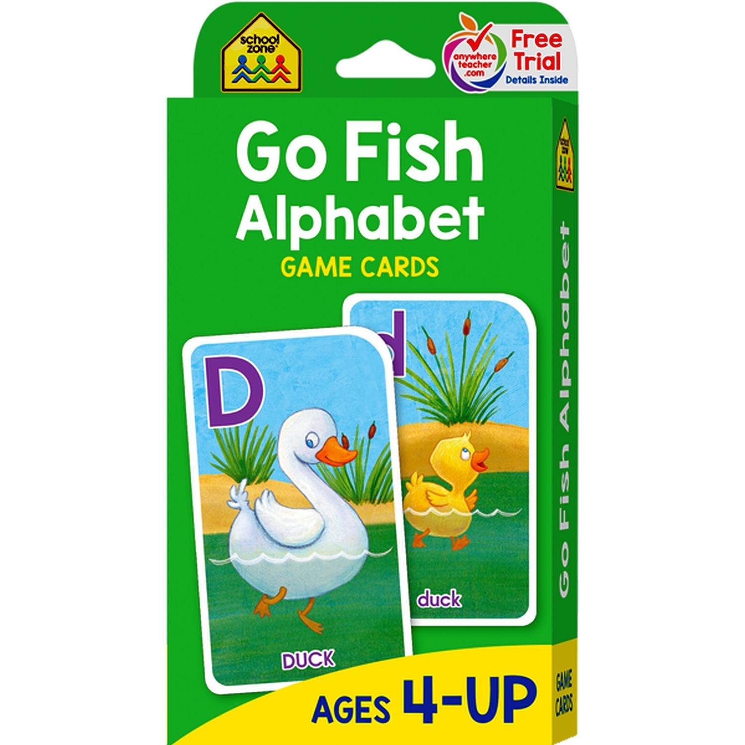 School Zone - Cartes flash d'alphabet Go Fish
