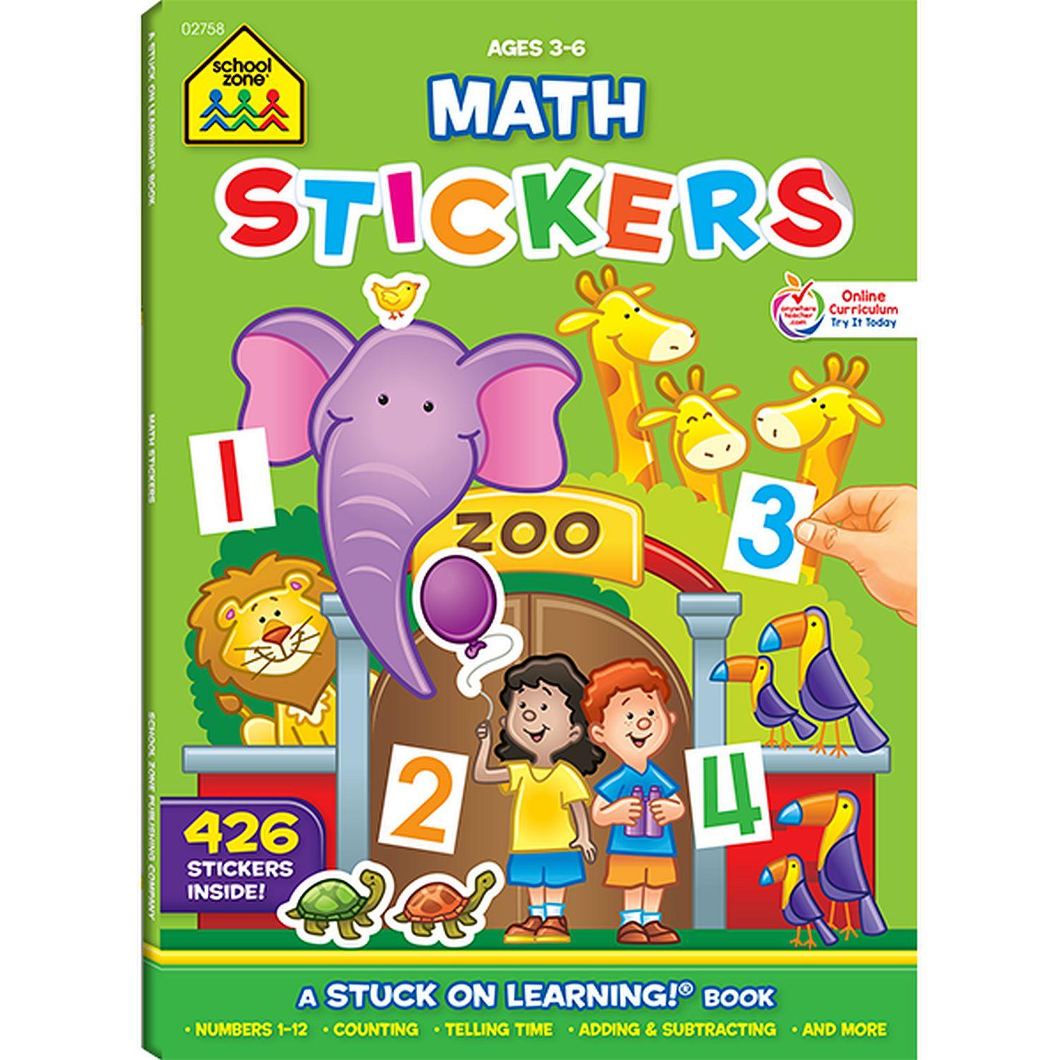 School Zone - Livres d'autocollants de mathématiques
