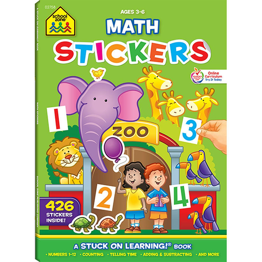 School Zone - Livres d'autocollants de mathématiques