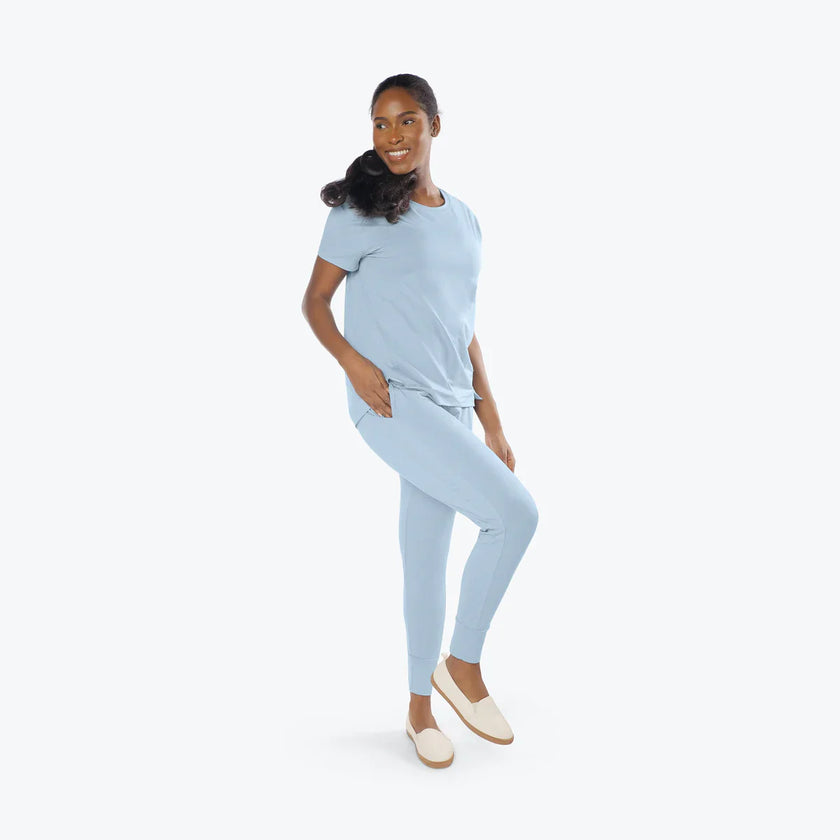 LUG - Pantalon de jogging à revers et encolure arrondie