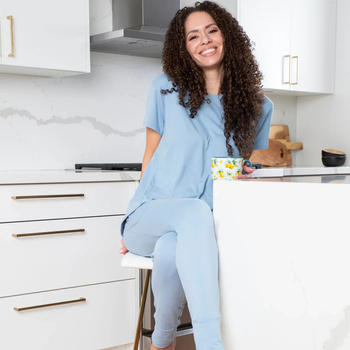 LUG - Pantalon de jogging à revers et encolure arrondie