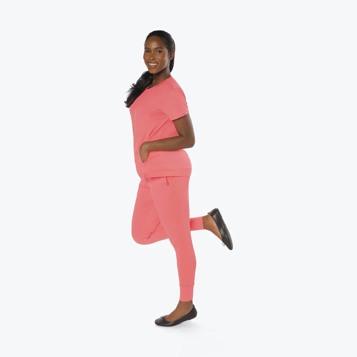 LUG - Pantalon de jogging à revers et encolure arrondie