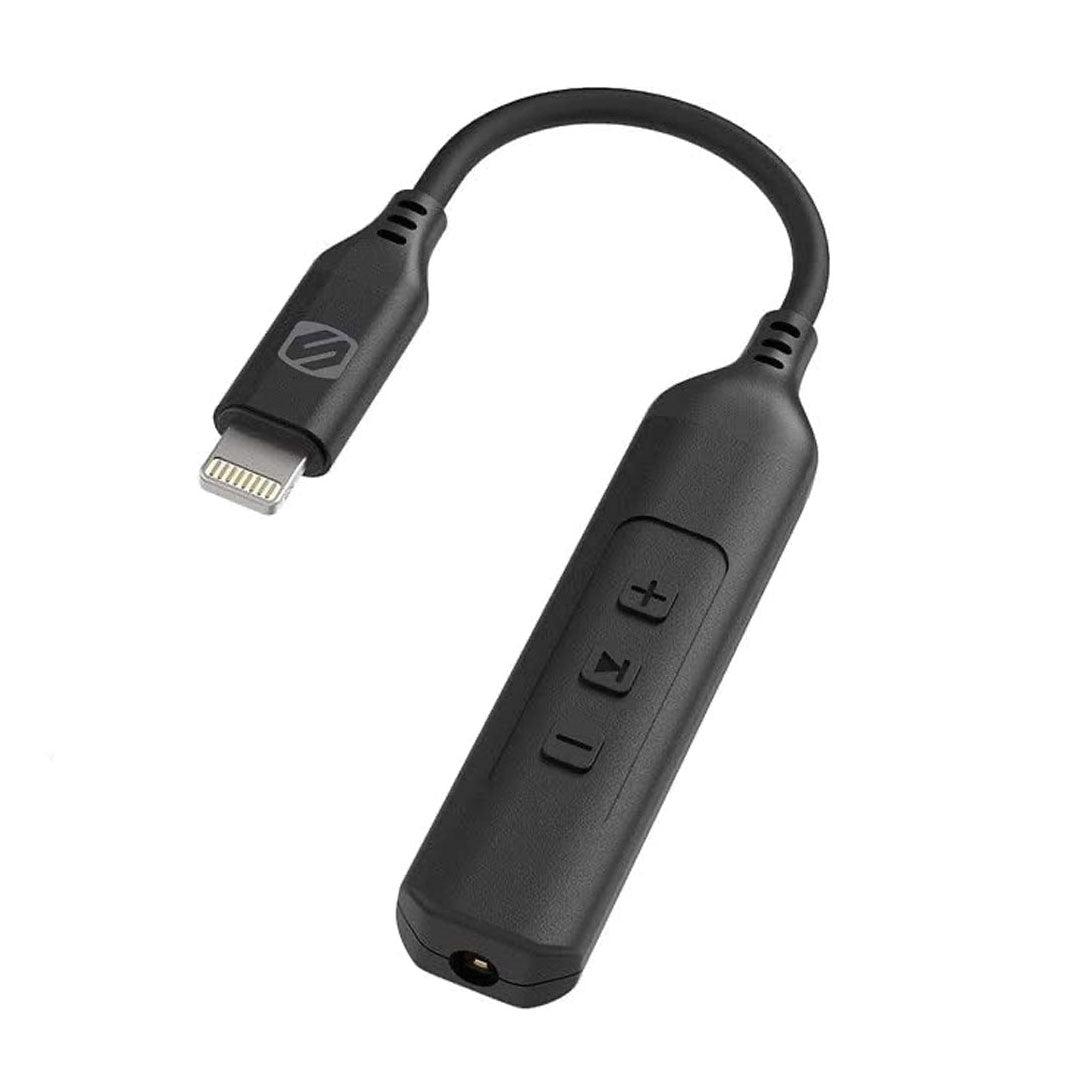 Scosche - Adapter Lightning to 35mm Female MFI with Volume Controls and Play Buttons Strikeline