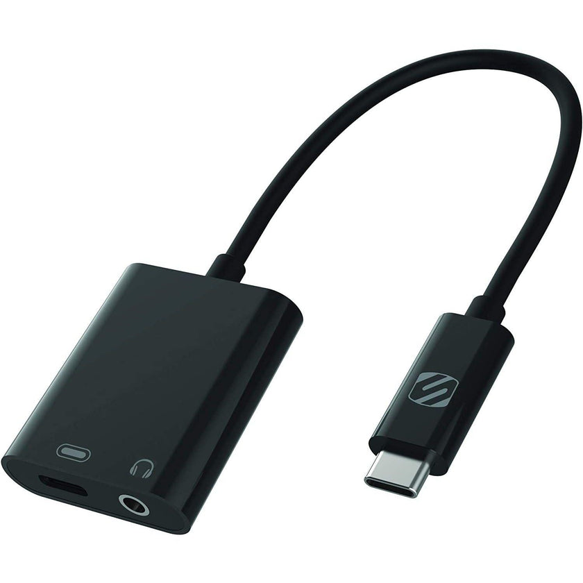Scosche - Adapter USB-C to USB-C Female and 35mm Female StrikeLine