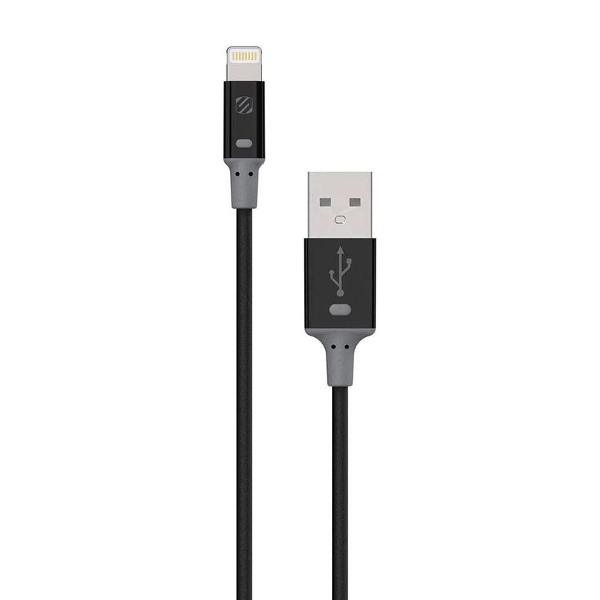 Scosche - Charge & Sync Lightning to USB-A MFI 3ft Black StrikeLinE