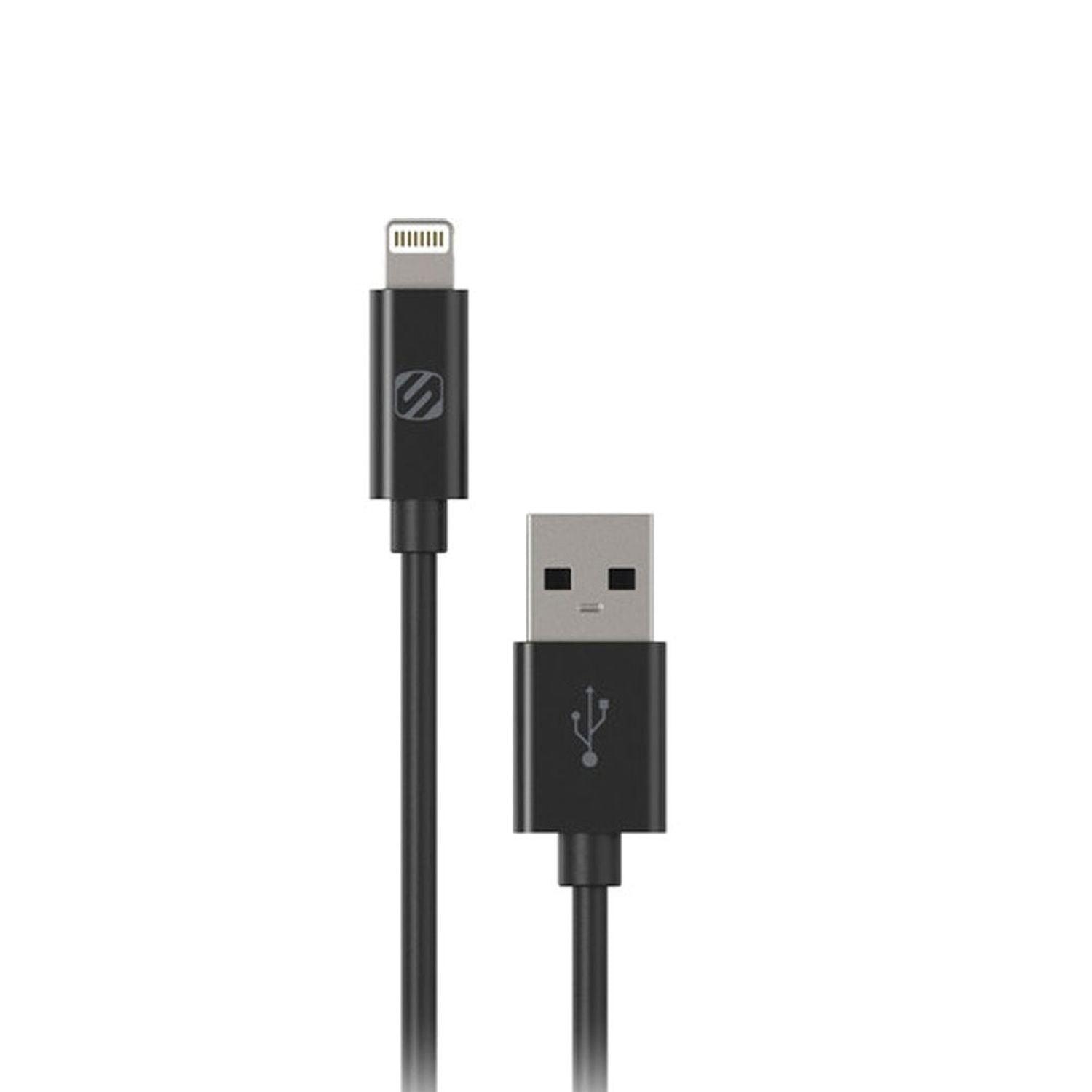 Scosche - Charge & Sync USB-C to Micro USB Cable 3ft Black StrikeLinE