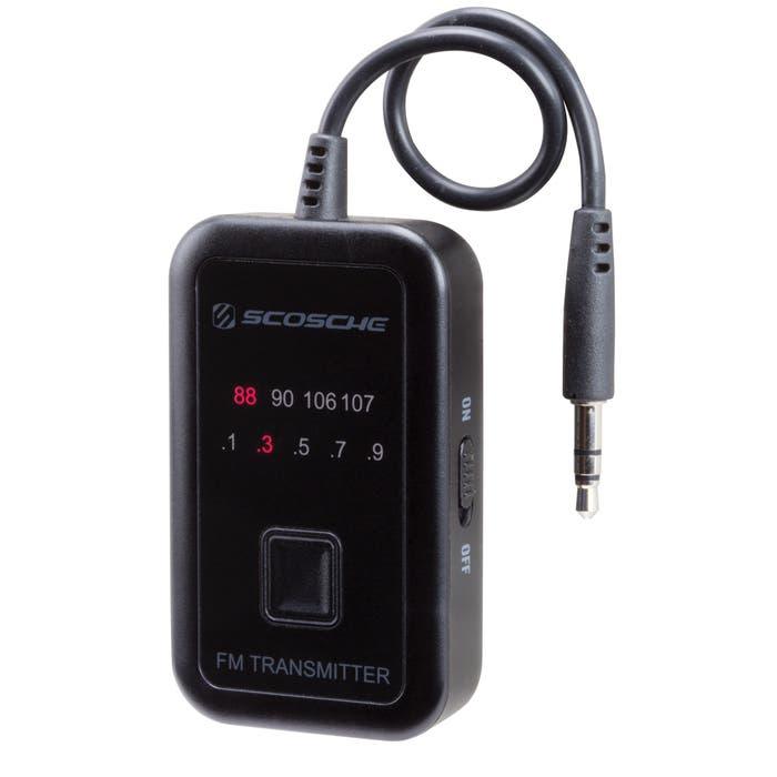 Scosche - FM Transmitter Universal with Built -in Aux 35mm Cable 20 Frequencies