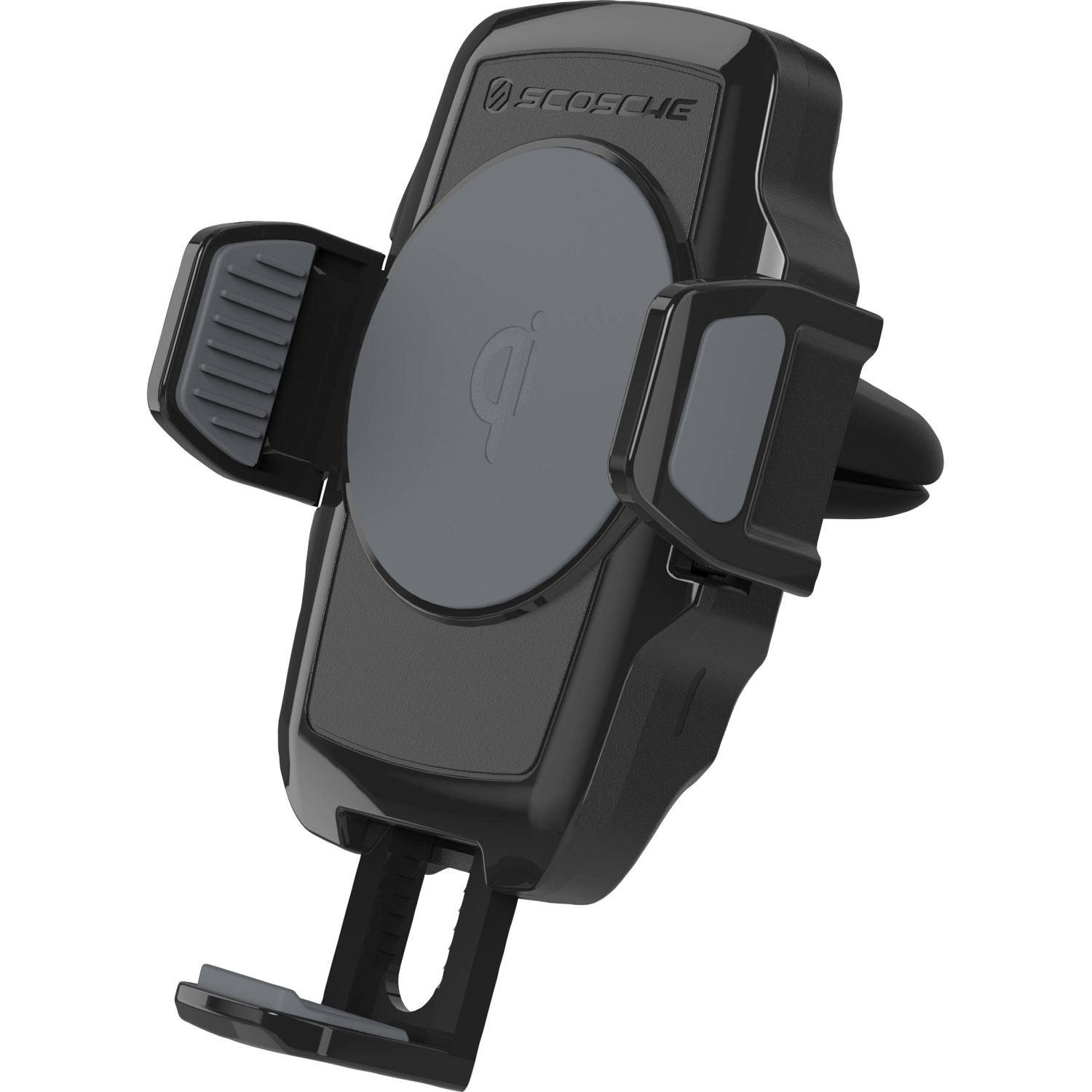 Scosche - Qi Vent Mount Car with USB-C Cable and Car Charger Extends up to 35inin Width Black