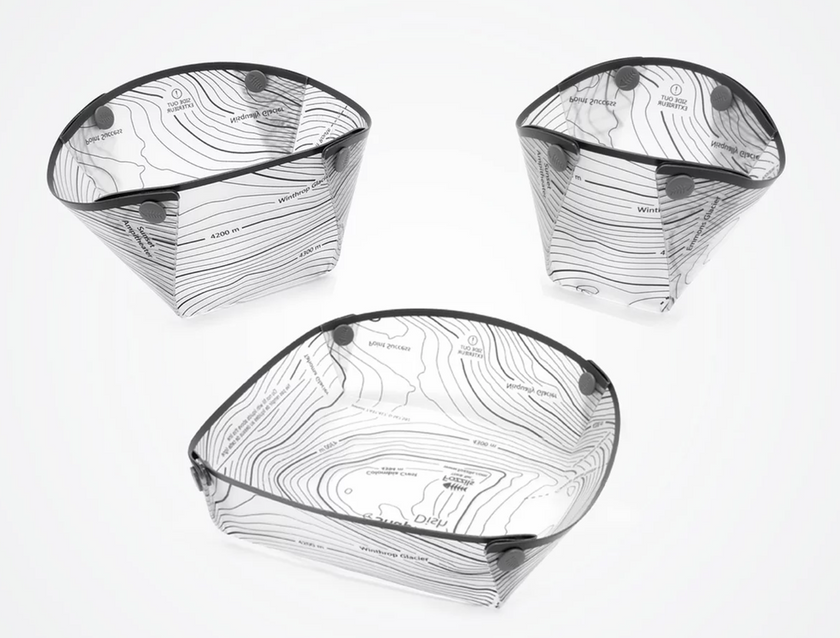 Fozzils Snapfold Solo Pack 3-Piece Fold Flat Tableware Set