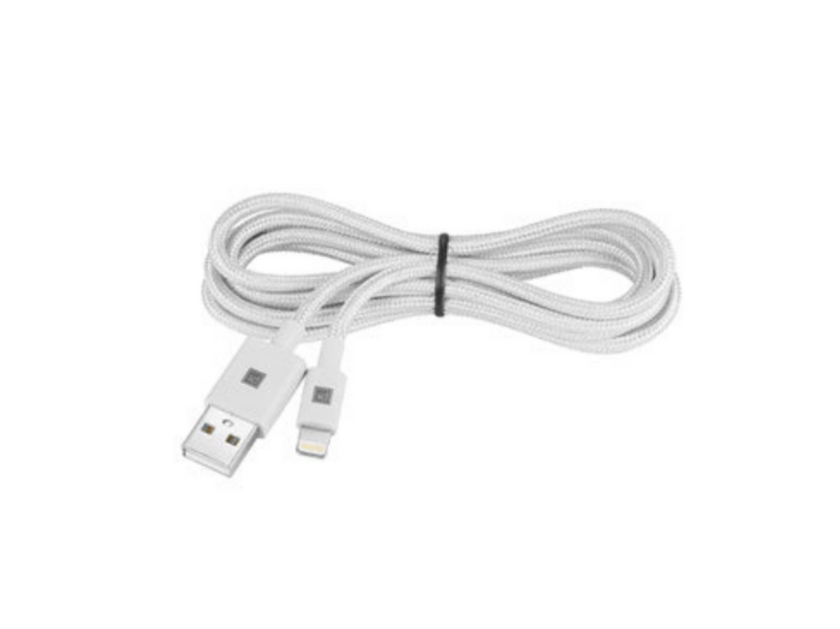 Câble Lightning tressé argenté de 5 po PT-MA5S2 de Platinum