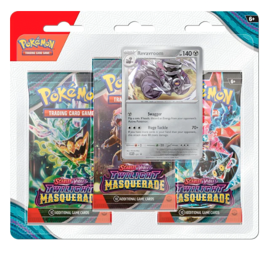 Pokémon TCG - Scarlet & Violet - Twilight Masquerade - 3 Packs Blister (Revavroom)