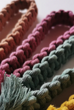 Raw Earth Macrame Key Wristlet