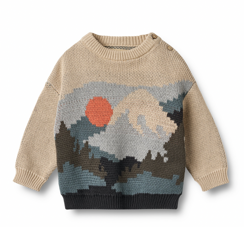 Jaquard Pullover William | Warm Sand | Wheat Clothing