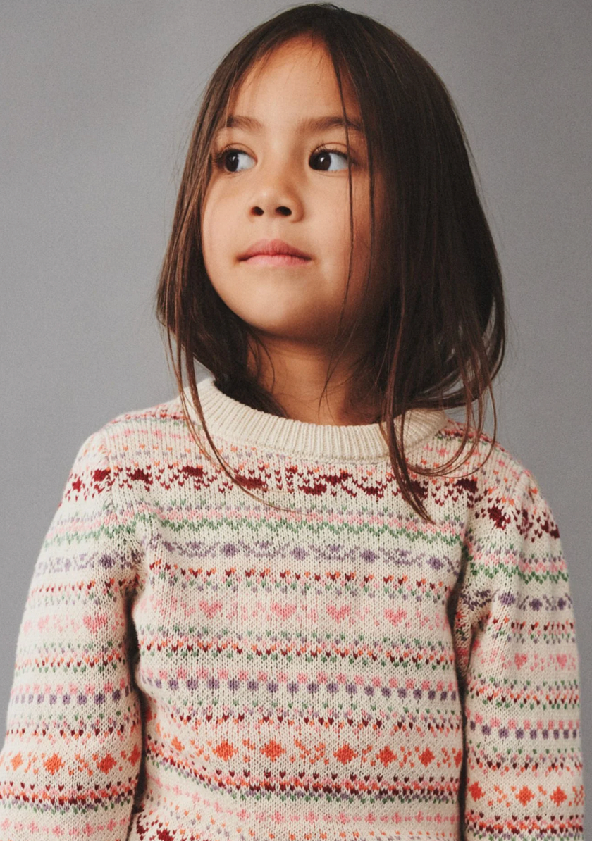 Jacquard Pullover | Olga | Wheat Kids